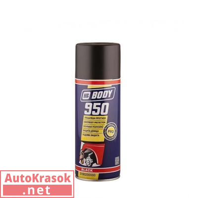 Антигравий каучуковый 950 Black, черный, аэрозоль 0,4 л, 5100200000, Body HB