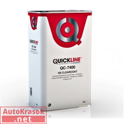 Лак акрил-уретановый HS, (комплект с отвердителем), 5+2,5 л, QC-7400/5+QH-4420/2.5, Quickline