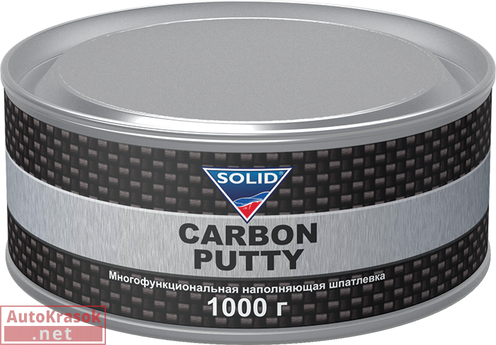 Шпатлевка карбоновая CARBON PUTTY (с карбоновой нитью), черная, 1 л, 516.1000, SOLID
