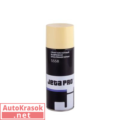 Кислотный грунт антикорозийный 1K ETCH PRIMER SPRAY, бежевый, аэрозоль 400 мл 5558, Jeta Pro