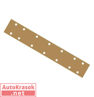 Шлифовальная полоска GOLD B312T 70х420мм на липучке 14 отв, золотистая P100, 17607, SUNMIGHT