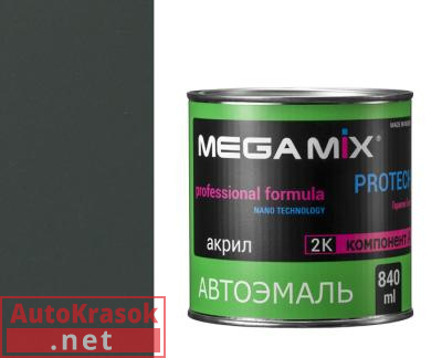 Краска Шторм Грей ГАЗ, эмаль акриловая АК-1311, 0,8 кг,  MegaMix