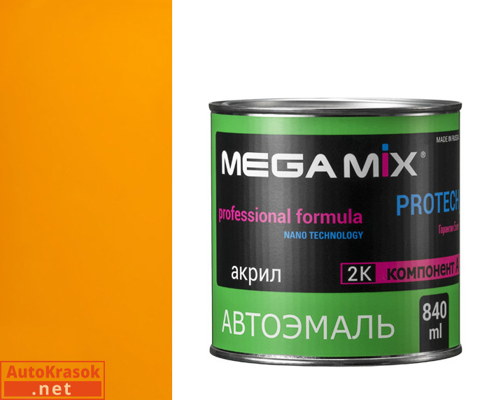 286 Золотисто-желтый, эмаль акриловая АК-1311, 0,8 кг, MegaMix 286 Золотисто-желтый, эмаль акриловая АК-1311, 0,8 кг, MegaMix