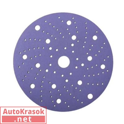 Круг шлифовальный 328 Purple Zirconia, D=150 мм, мультиотвод. P1500 (упак 100шт.), 328.150.1500.LC, Sandwox