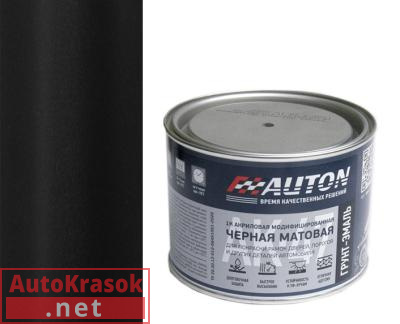 Грунт-эмаль акриловая, черная матовая 1К, 0,5 л, ATN-P07730-05 AUTON