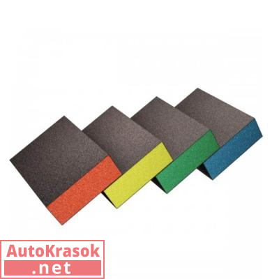 Губка 4-стороняя siasponge block 7991, 69*98*26 мм, Ultrafine, синяя (упак. 20 шт), 0070.1260.09, SIA
