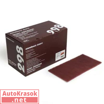 Лист шлифовальный на нетканой основе 298 Premium Scuff 115*230мм FINE (красный) Р360 (упак 25 шт), 298.11.23.360, Sandwox