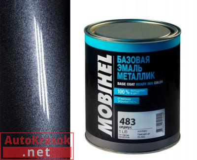 Краска 483 сириус, Автоэмаль Мобихел металлик, 1 л, 47087502 MOBIHEL