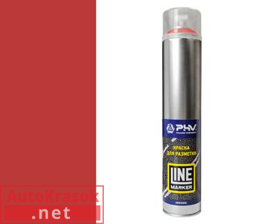 Краска Краска для разметки, PHV line Marker, RAL3020 Красный, аэрозоль, 1000 мл, PHV-A07818 DETOP