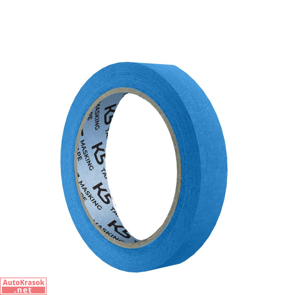 Малярная скотч-лента высокотемпературная (до 110°C), синяя, 19 мм x 40 м, K5