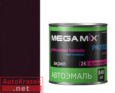 Краска 107 Баклажан, эмаль акриловая АК-1311, 0,8 кг,  MegaMix