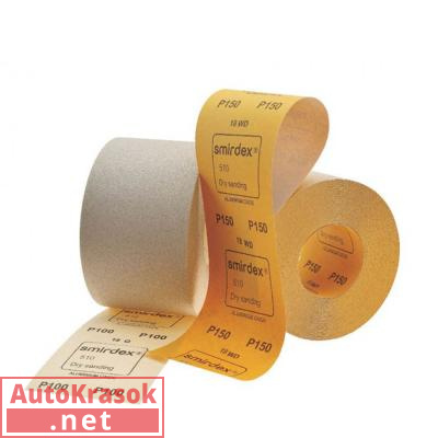 Абразивная бумага в рулонах, белая 510 White, 116 мм*50 м, P 150, 510120150, SMIRDEX