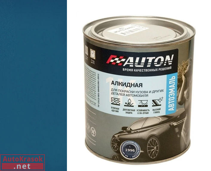 1115 синяя, автоэмаль алкидная 1К, 0.8 л, AUTON