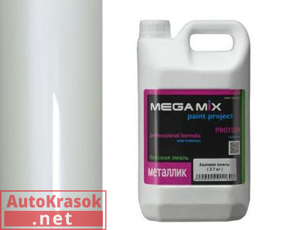 Краска 221 Ледниковый (ХЕЛ) эмаль металлик, 3,1 кг,  MegaMix