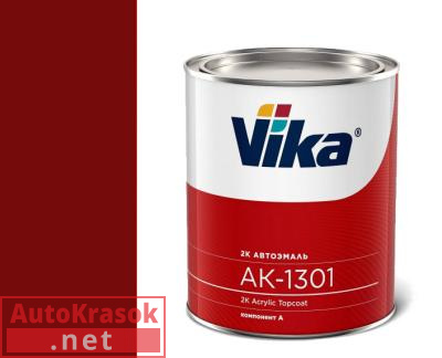 Краска 127 вишневая 02, акриловая эмаль АК1301, 0,85 кг,  VIKA