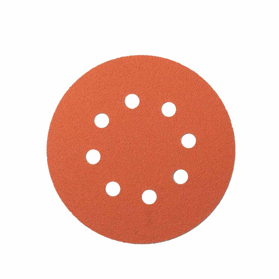 Шлифовальный круг 518 Orange Ceramic, D=125 мм, 8 отверстий P180, (упак 50шт), Sandwox
