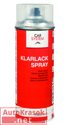Лак аэрозольный Klarlack Spray - прозрачный блестящий , 400мл, 126025, CarSystem