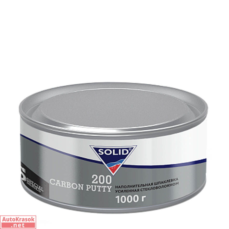 Наполняющая шпатлевка 250 CARBON PUTTY, усиленная углеволокном, черная, 1 кг, SOLID
