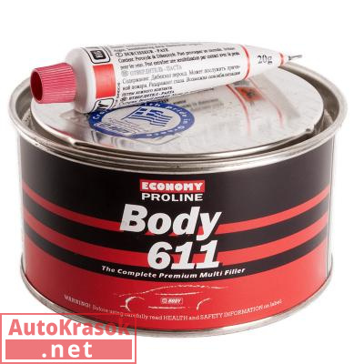 Шпатлевка 611 Proline светло-желтая Боди, 0,9 кг, 6110300001, Body HB