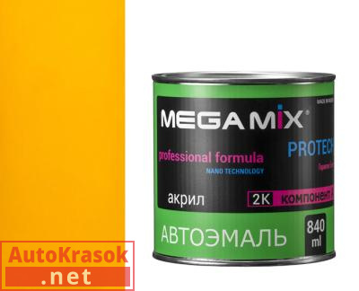 Краска 299 Такси, эмаль акриловая АК-1311, 0,8 кг,  MegaMix