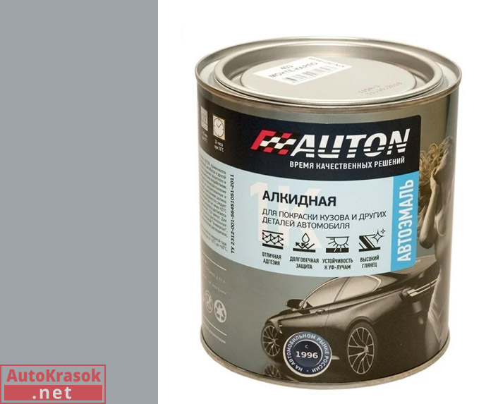 7040 RAL серое окно, автоэмаль алкидная 1К, 0.8 л, AUTON