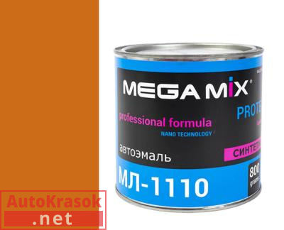 Краска 208 охра золотистая, МЛ-1110 автоэмаль,  0,80 кг,  MegaMix