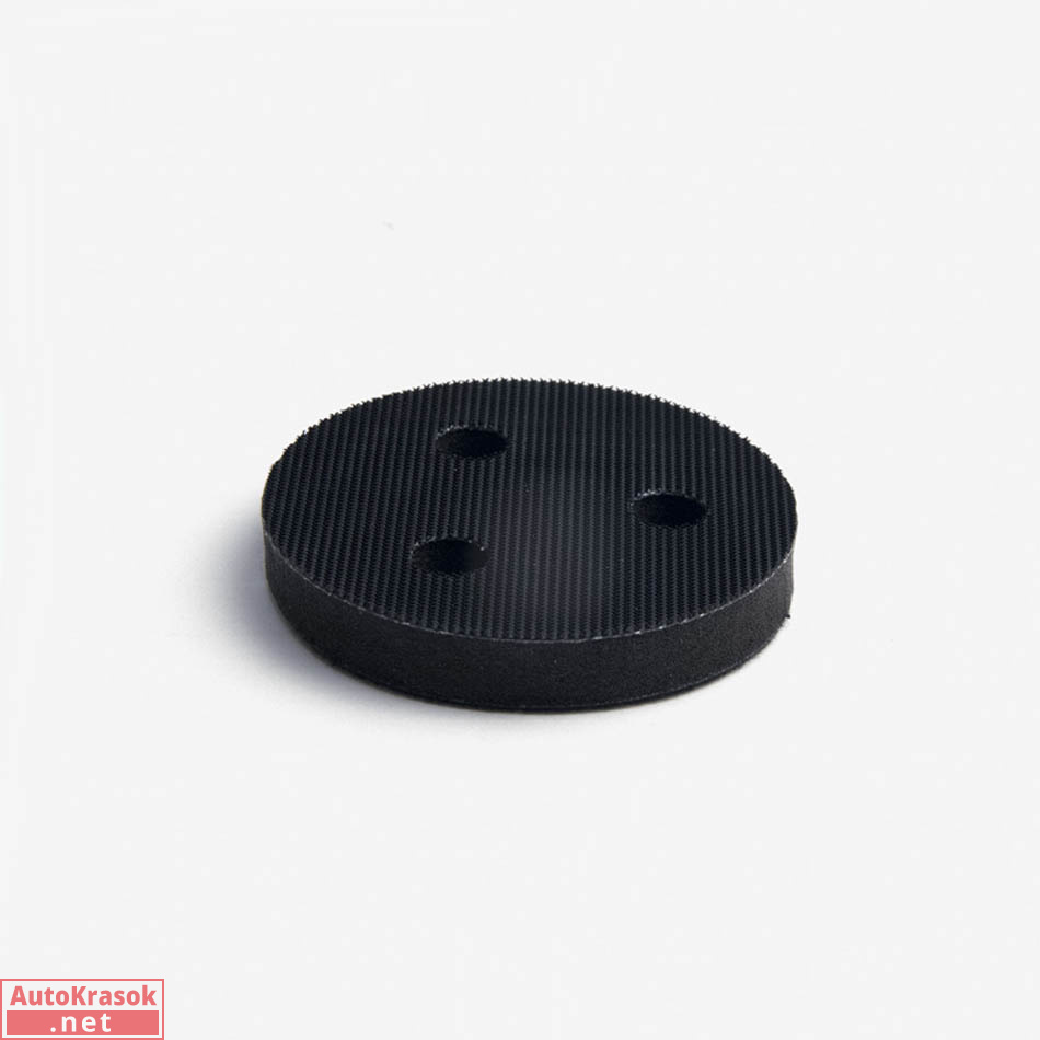 Подложка промежуточная, D=75 мм, толщина 10 мм STANDART, на липучке, 3 отверстия, черная мягкая, ICPP.H3.75.10.IF.VS.GN.BLA, ICAR