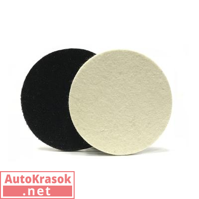 Фетровый полировальный круг на липучке 125 х 6мм, мягкий, 255410, RoxelPro