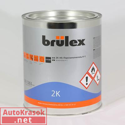 Грунт порозаполнитель 2K HS 4+1, черный, 3,5 л 928534126, BRULEX