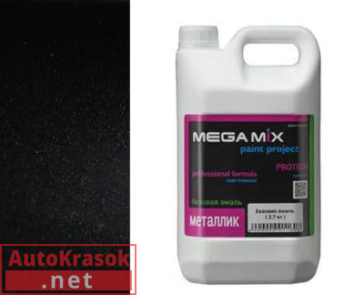 Краска 665 Космос (оттенок ППГ) эмаль металлик, 2,7 кг,  MegaMix