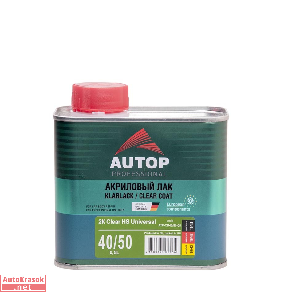 Лак акриловый 2K Clear HS Universal 40/50, 0,5 л, Autop