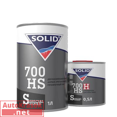 Лак акрил-уретановый SOLID 700 HS, 1+0,5 л (комплект), 320.1500, SOLID