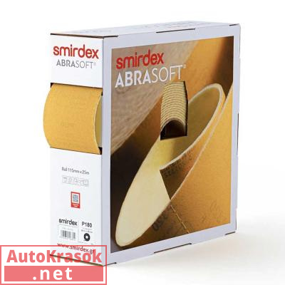 Шлифовальная губка на поролое в рулоне с перфорацией. 135 Abrasoft, 115*125 мм, 25м, P320, 135120320, SMIRDEX