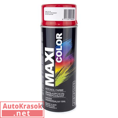 Краска RAL 3020 Нитроэмаль (аэрозоль) красная, 400 мл, 3020MX MaxiColor
