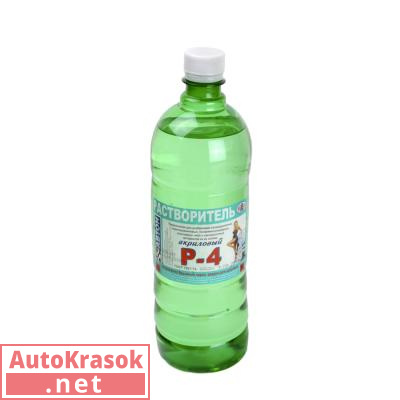 Растворитель Р-4 акриловый, бутылка 1 л, ATN-S46050, Полихим