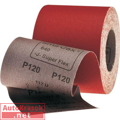 Р120 Абразивная ткань в рулонах SMIRDEX 640 J-Superflex, 116ммх25м, 640120120, SMIRDEX