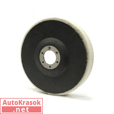 Фетровый полировальный круг на оправке 125 х 20 х 22мм, мягкий, 259440, RoxelPro