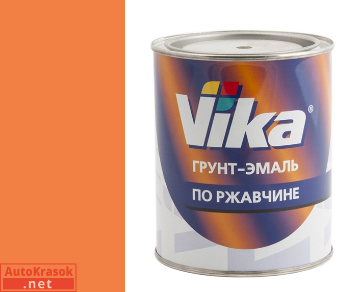 Грунт-эмаль "3 в 1", цвет RAL 2003 пастельно-оранжевый, 0,90 кг, VIKA