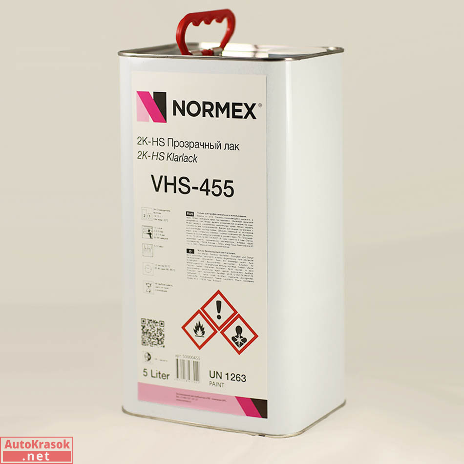 2K Прозрачный лак VHS Karlack 455, 5 л, 50000455, Normex