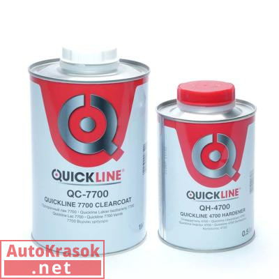 Лак акрил-уретановый QC-7700 (комплект с отвердителем), 1+0,5л, QC-7700/1+4700/0.5, Quickline