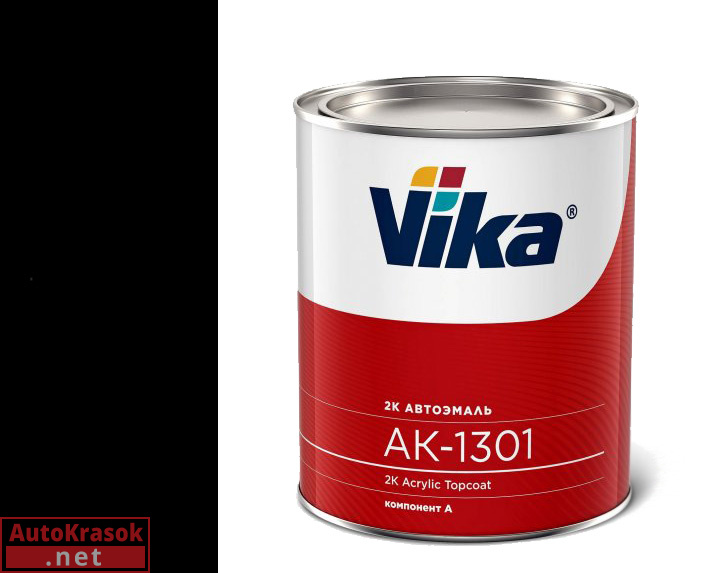 601 черная, акриловая эмаль АК1301, 0,85 кг, VIKA 601 черная, акриловая эмаль АК1301, 0,85 кг, VIKA