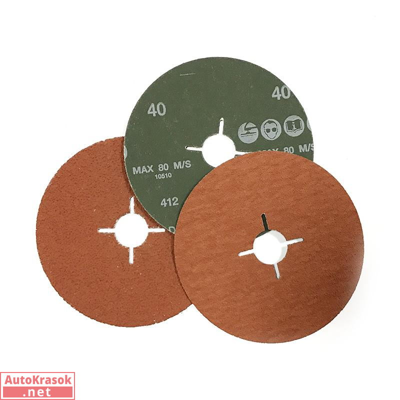 Фибровый шлифовальный круг ROXPRO 180 х 22мм, керамика, Р24, 110361, RoxelPro