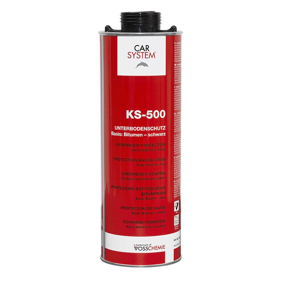 Покрытие битумное для защиты днища KS-500, цвет черный, 1 л, 126034, CarSystem