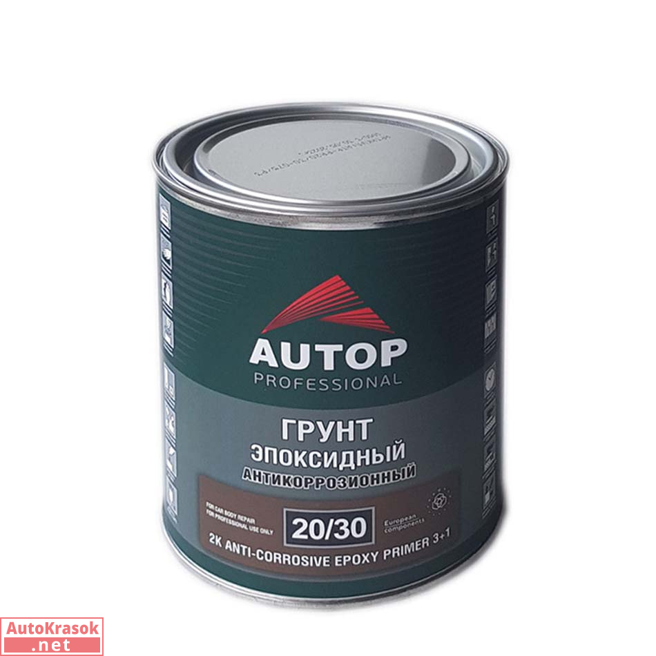 Грунт эпоксидный 2K Primer Epoxy 3+1, светло-серый, 0,75л, Autop