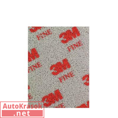 Губка шлифовальная Softback 115*140 мм, Fine Тонкая ( абразив Р320-P400 ), 03809, 3M