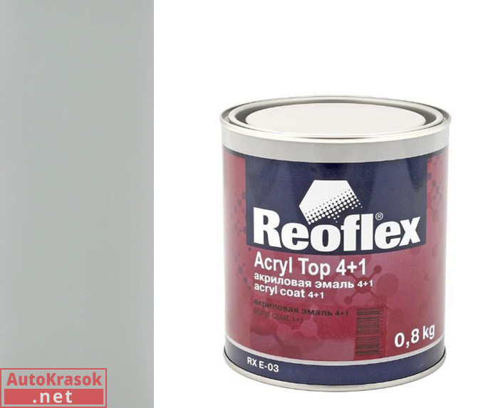 акриловая эмаль 4+1 серая, 0,8 кг, REOFLEX
