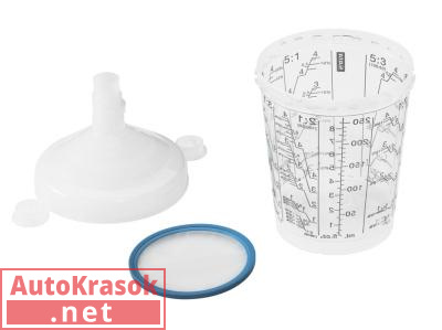 Одноразовые бачки-стаканы RPS SATAjet, 200 мкм, объем 0,6 л.( комплект 57шт.), 125070, SATA