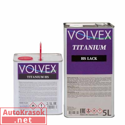 Лак акриловый TITANIUM HS LACK, 5+2,5 л (комплект), 34462681, VOLVEX