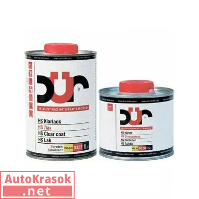 Лак акриловый D323 HS, 2+1, отвердитель D220, 1+0,5л (комплект), , DUR