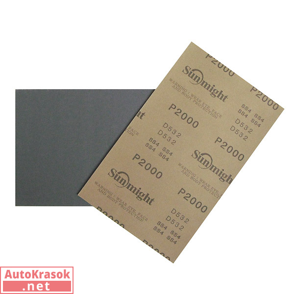 Шлифовальная бумага WATERPROOF D532 водостойкая 140х230мм P1500, 07222, SUNMIGHT